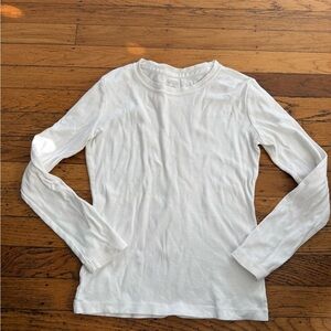 Women's white quarter-sleeve top